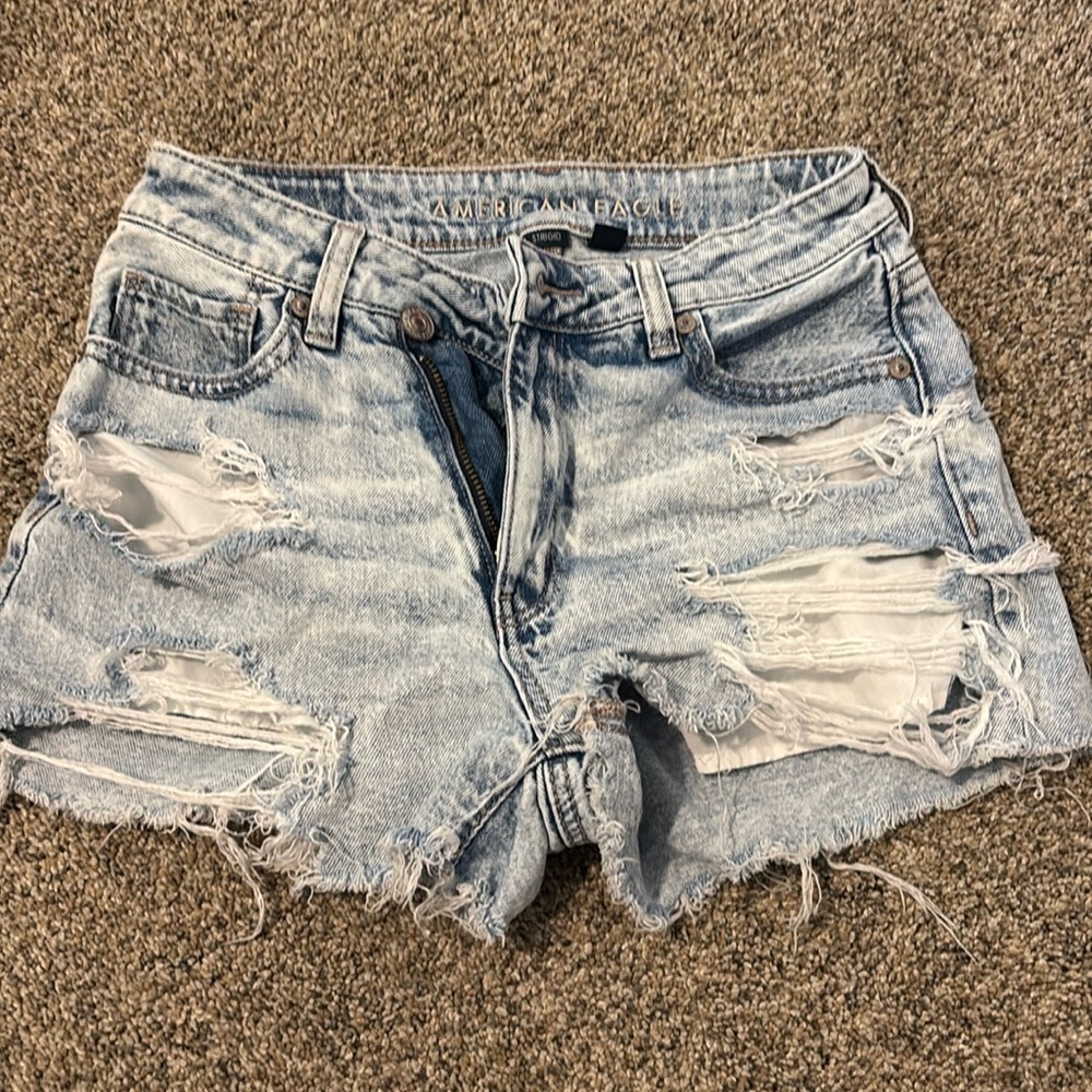 American Eagle Light Wash Jean Shorts